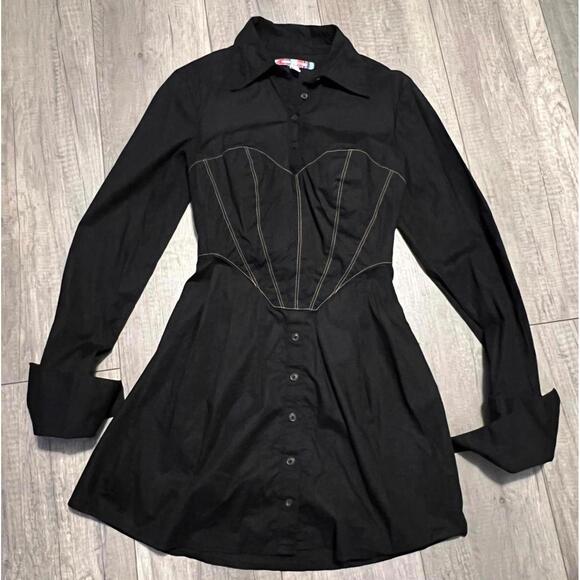 Urban Outfitters Dresses & Skirts - Urban Outfitters Coastal Cowgirl Shirt Dress with Corset Detail,  Small